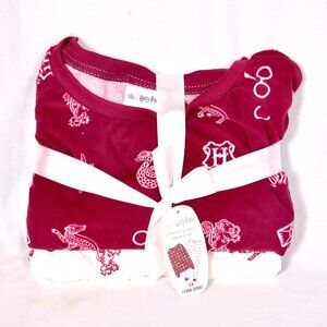 Harry Potter Pajama Set 2X (18W-20W) Rich Red Winter Hogwarts Lounge Sleep Comfy